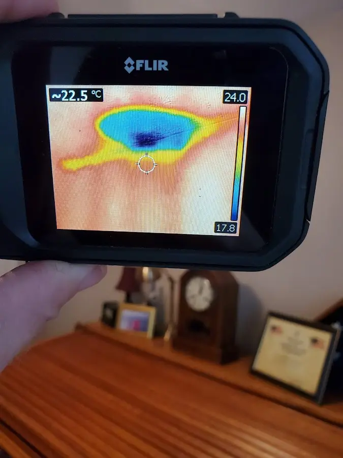 Thermal imaging inspection for water damage in Red Oak